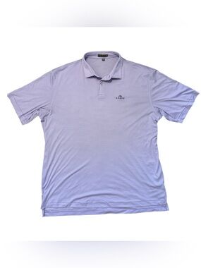 Peter Millar Summer Comfort Polo Shirt Men’s XL Purple Stripe Performance Golf